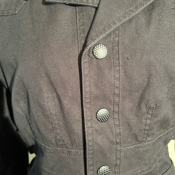 Diesel Black Utility Jacket Button Down Size Large - Picture 2 of 12